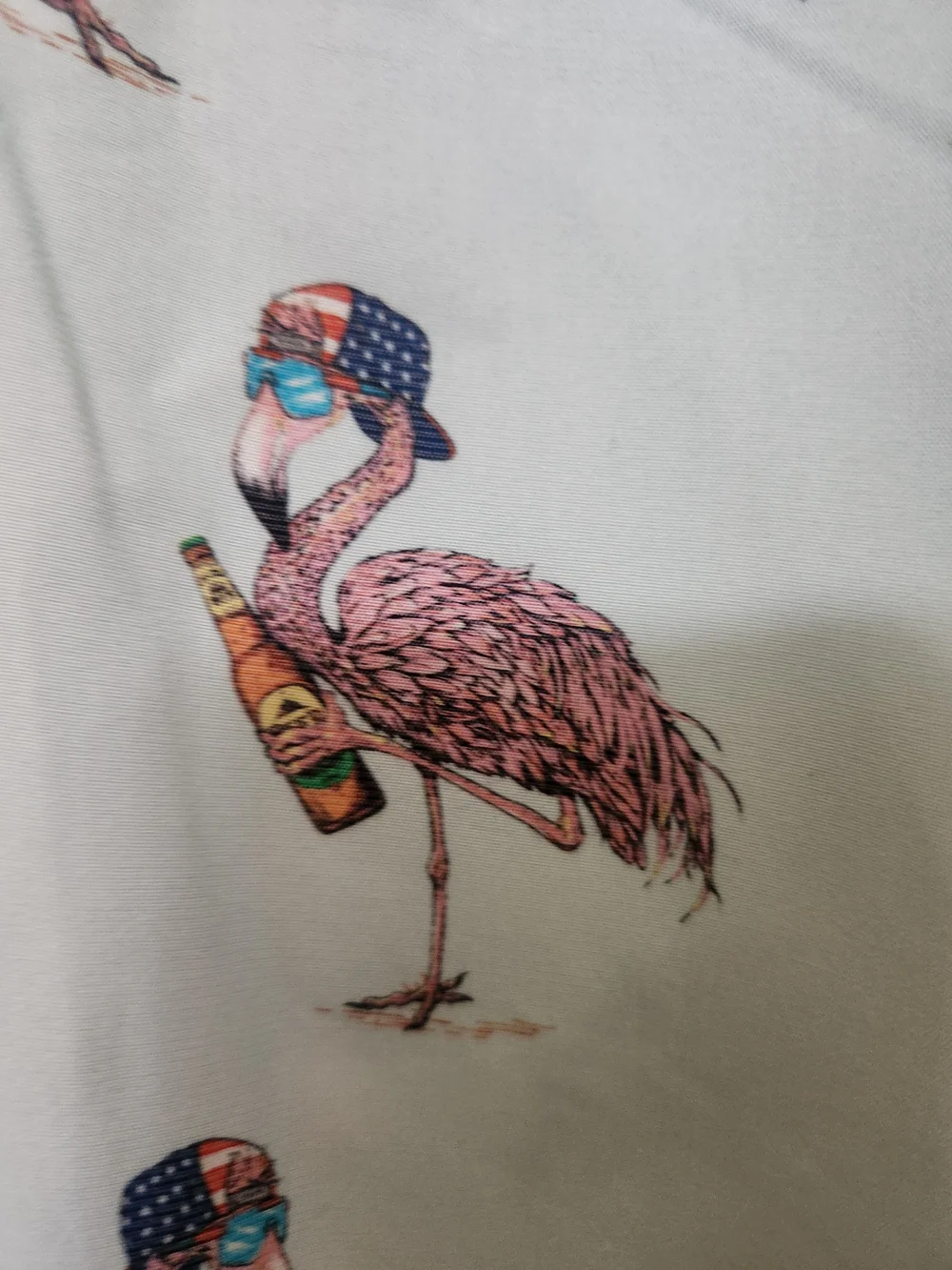 Simply Southern Mint Short Sleeve Flamingo Print Button-Up Shirt